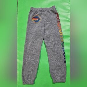 Aviator nation Kids Grey Sweatpants with Rainbow detail Size 10